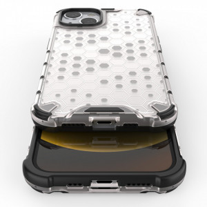 Гръб Honeycomb Armor със силиконов бъмпер - iPhone 13 червен - Img 2