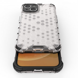 Гръб Honeycomb Armor със силиконов бъмпер - iPhone 14 черен - Img 14