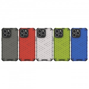 Гръб Honeycomb Armor със силиконов бъмпер - iPhone 14 Pro Max черен - Img 17