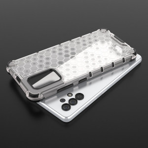 Гръб Honeycomb Armor със силиконов бъмпер - Samsung Galaxy A03s черен - Img 11