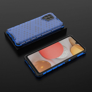 Гръб Honeycomb Armor със силиконов бъмпер - Samsung Galaxy A42 5G син - Img 7