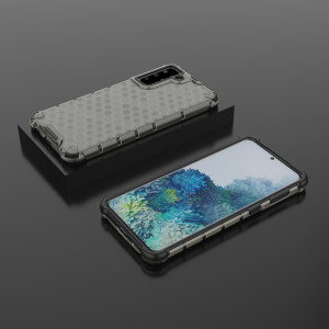 Гръб Honeycomb Armor със силиконов бъмпер - Samsung Galaxy S21+ 5G черен - Img 13