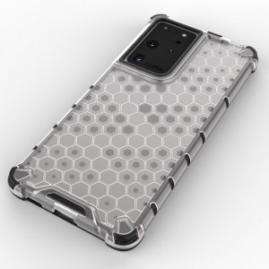 Гръб Honeycomb Armor със силиконов бъмпер - Samsung Galaxy S22 Ultra прозрачен - Img 4