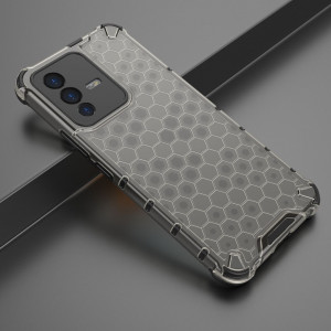 Гръб Honeycomb Armor със силиконов бъмпер - Vivo V23 5G черен - Img 3