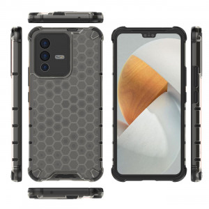 Гръб Honeycomb Armor със силиконов бъмпер - Vivo V23 5G черен - Img 8