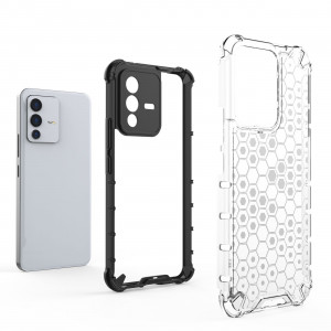 Гръб Honeycomb Armor със силиконов бъмпер - Vivo V23 5G черен - Img 19