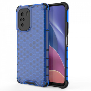 Гръб Honeycomb Armor със силиконов бъмпер - Xiaomi Mi 11i / Mi 11X / Poco F3 / Redmi K40 / K40 Pro / K40 Pro Plus син - Img 1