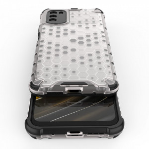 Гръб Honeycomb Armor със силиконов бъмпер - Xiaomi Poco M3 прозрачен - Img 9