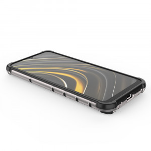 Гръб Honeycomb Armor със силиконов бъмпер - Xiaomi Poco M3 прозрачен - Img 11