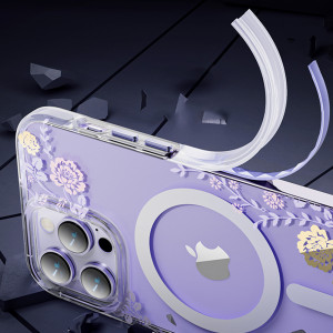Гръб KINGXBAR Flora MagSafe - iPhone 14 Plus орхидея - Img 10