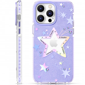 Гръб KINGXBAR Heart Star - iPhone 14 Plus лилава звезда - Img 7