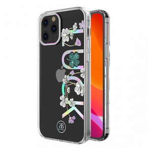 Гръб KINGXBAR Lucky с оригинални кристали Swarovski - iPhone 12 mini (късмет) прозрачен - Img 2