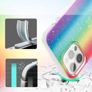 Гръб KINGXBAR Ombre - iPhone 12 Pro Max дъга - Img 6