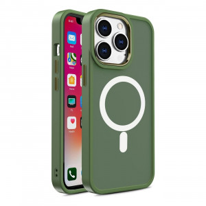 Гръб Magnetic Color Matte - iPhone 15 зелен - Img 1