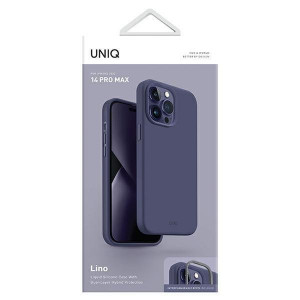 Гръб UNIQ Lino - iPhone 14 Pro Max лилава смокиня - Img 7