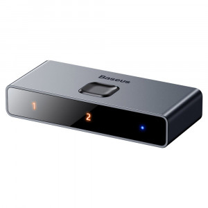 Двупосочен суич BASEUS HDMI към 2x HDMI 4K / 30 Hz (CAHUB-BC0G) сив - Img 4
