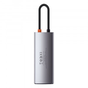 Докинг станция BASEUS Metal Gleam Series 5в1 USB Type C към HDMI / 3x USB Type A / USB Type C Power Delivery 30Hz Version сива - Img 7
