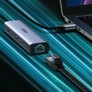 Докинг станция UGREEN USB Type A 3.0 към 3x USB Type A / RJ45 / USB Type C Power Delivery (CM475) сива - Img 18