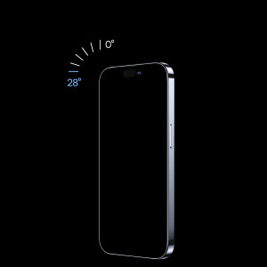 Закален стъклен протектор 0.4mm с пълно покритие и филтър за поверителност BASEUS Privacy с инструмент за поставяне - iPhone 14 Pro - Img 17