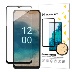 Закален стъклен протетор 9H с пълно покритие WOZINSKY - Nokia G22 с черна рамка - Img 1