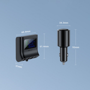 Зарядно за кола ACEFAST 90W 3x USB Type A / USB Type C / вход за запалка PPS PD 3.0 QC 3.0 AFC FCP с дисплей (B8) черно - Img 17