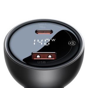 Зарядно за кола BASEUS 140W USB Type A / USB Type C PD 3.1 черно + кабел USB Type C BASEUS Superior Series 240W 5A 1m черен (CGZX070001) - Img 6