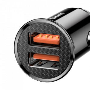 Зарядно за кола BASEUS Circular 30W 2x USB Type A QC 3.0 SCP AFC (CCALL-YD01) черно - Img 9