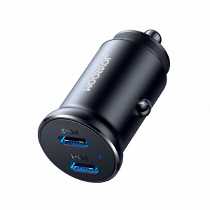 Зарядно за кола JOYROOM JR-CCN06 30W 2x USB Type C черно - Img 4