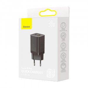 Зарядно за стена BASEUS Super Pro 30W USB Type A / USB Type C PD QC (CCSUPP-E01) черно - Img 5