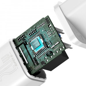 Зарядно за стена BASEUS Super Si 1C 20W USB Type C PD + кабел USB Type C към Lightning 1m (TZCCSUP-B02) бяло - Img 10