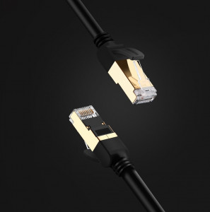 Интернет кабел UGREEN RJ45 Cat.7 STP LAN 10Gb/s 2m черен (11269) - Img 5