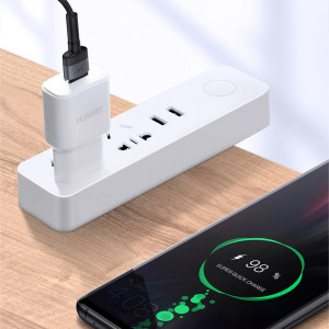 Кабел за зареждане и данни с оплетка BASEUS Cafule USB Type A към USB Type C с бързо зареждане 3.0 40W 1m (CATKLF-PG1) сив / черен - Img 15