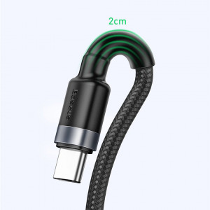 Кабел за зареждане и данни с оплетка BASEUS Cafule USB Type A към USB Type C с бързо зареждане 3.0 40W 1m (CATKLF-PG1) сив / черен - Img 19