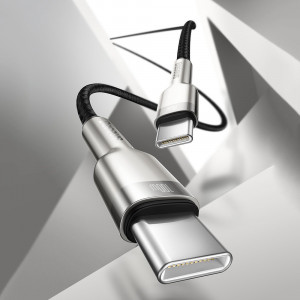 Кабел за зареждане и данни с оплетка BASEUS Cafule USB Type C към USB Type C 100W 20V 5A Power Delivery 1m черен (CATJK-C01) - Img 11