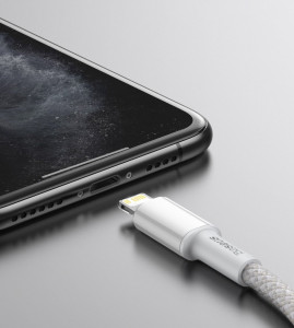 Кабел за зареждане и данни с оплетка BASEUS High Density с бързо зареждане Data USB Type C към Lightning Power Delivery 20W 1m черен - Img 20