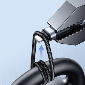 Кабел за зареждане и данни с оплетка JOYROOM 4in1 USB Type A към USB Type C / 2x Lightning / Micro USB 1.2m S-1T4018A18 черен - Img 10