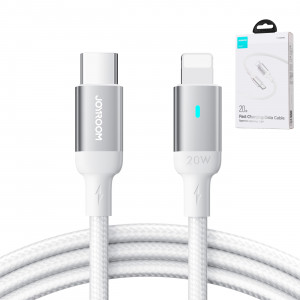 Кабел за зареждане и данни с оплетка JOYROOM A10 USB Type C към Lightning 20W 1.2m бял (S-CL020A10) - Img 6