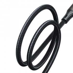 Кабел за зареждане и данни с оплетка JOYROOM Light-Speed SA25-CC5 100W USB Type C към USB Type C 1.2m бял - Img 2