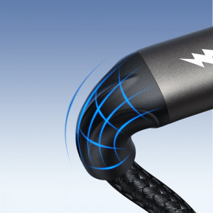 Кабел за зареждане и данни с оплетка JOYROOM Light-Speed SA25-CC5 100W USB Type C към USB Type C 1.2m бял - Img 12