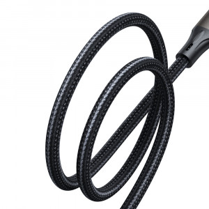 Кабел за зареждане и данни с оплетка JOYROOM Light-Speed SA25-CC5 100W USB Type C към USB Type C 1.2m черен - Img 3