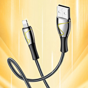 Кабел за зареждане и данни с оплетка JOYROOM Mermaid USB Type A към Lightning 2.4A 2m черен (S-2030K6) - Img 2