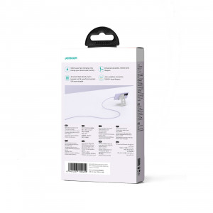 Кабел за зареждане и данни с оплетка JOYROOM Multi-Color SA34-AC6 USB Type A към USB Type C 100W с бързо зареждане 1m лилав - Img 6