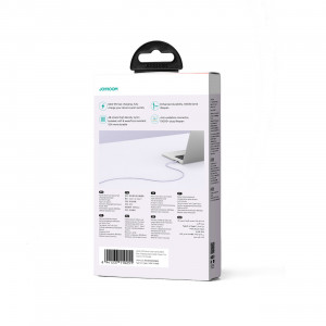 Кабел за зареждане и данни с оплетка JOYROOM Multi-Color SA34-CC3 USB Type C към USB Type C 60W с бързо зареждане 1m лилав - Img 6