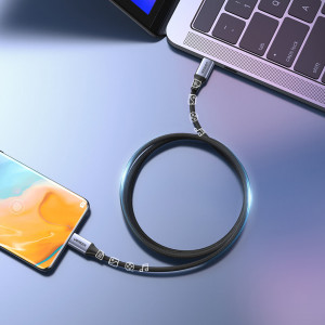 Кабел за зареждане и данни с оплетка UGREEN US535 USB Type C към USB Type C Power Delivery 240W 5A 1m сив - Img 3
