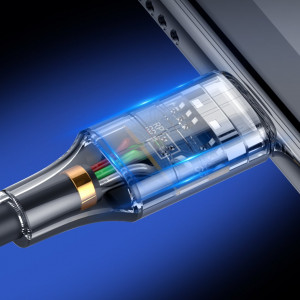 Кабел за зареждане и данни с оплетка UGREEN USB Type A към USB Type C с бързо зареждане 3.0 3A 2m сив (60128) - Img 8