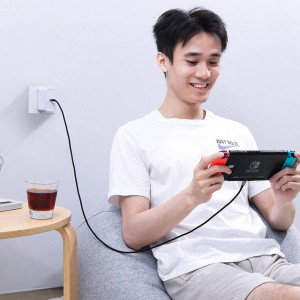 Кабел за зареждане и данни с оплетка UGREEN USB Type C към USB Type C 5A 100W Power Delivery с бързо зареждане 3.0 FCP 480Mb/s 2m сив (70429 US316) - Img 3