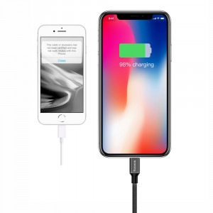 Кабел за зареждане и данни с текстилна оплетка BASEUS Yiven USB Type A към Lightning 1.8m (CALYW-A01) черен - Img 11