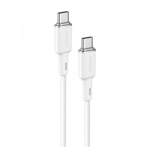 Кабел за зареждане и данни ACEFAST USB Type C към USB Type C 60W 20V 3A 1.2m (C2-03) бял - Img 1