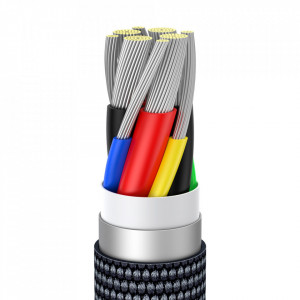 Кабел за зареждане и данни BASEUS Crystal Shine USB Type C към USB Type C с бързо зареждане 100W 1.2m (CAJY000601) черен - Img 7
