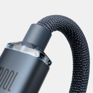 Кабел за зареждане и данни BASEUS Crystal Shine USB Type C към USB Type C с бързо зареждане 100W 1.2m (CAJY000605) лилав - Img 12